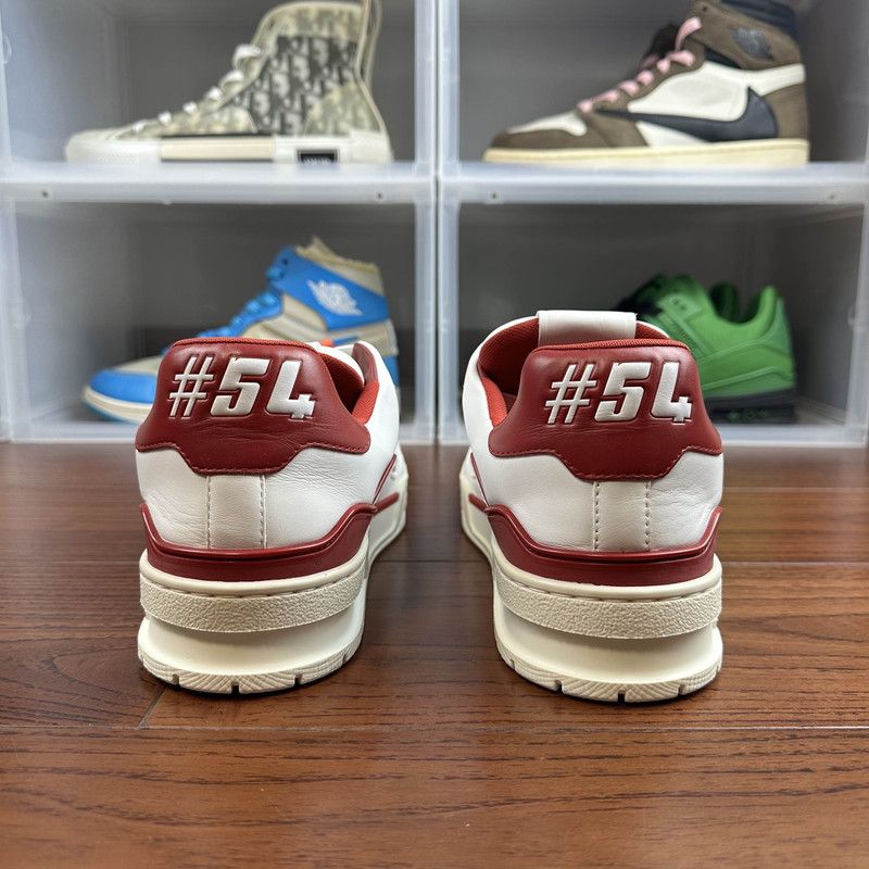 Louis Vuitton Louis Vuitton Red and White Trainer Fashion Sneakers 0079 Size US 9 / EU 42 - 3 Thumbnail