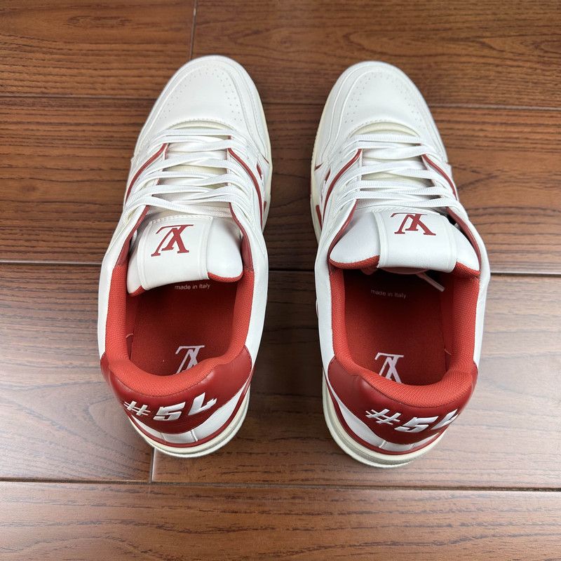 Louis Vuitton Louis Vuitton Red and White Trainer Fashion Sneakers 0079 Size US 9 / EU 42 - 11 Thumbnail