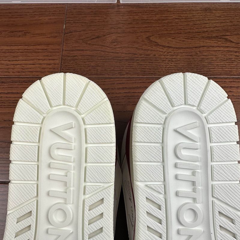 Louis Vuitton Louis Vuitton Red and White Trainer Fashion Sneakers 0079 Size US 9 / EU 42 - 8 Thumbnail