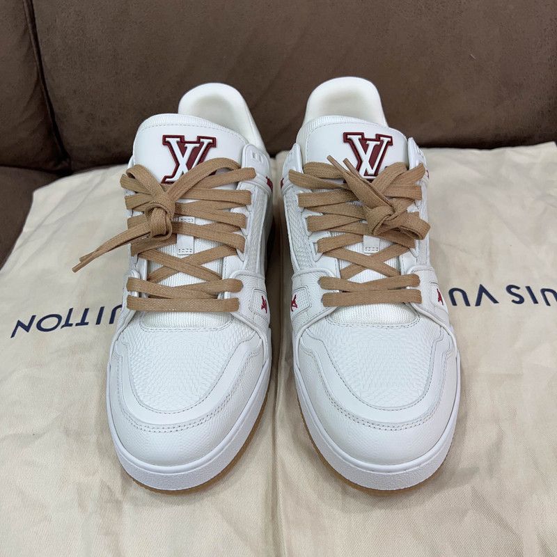 Louis Vuitton Louis Vuitton Trainer Low Top Sneakers in White 0079 Size US 8 / EU 41 - 2 Thumbnail