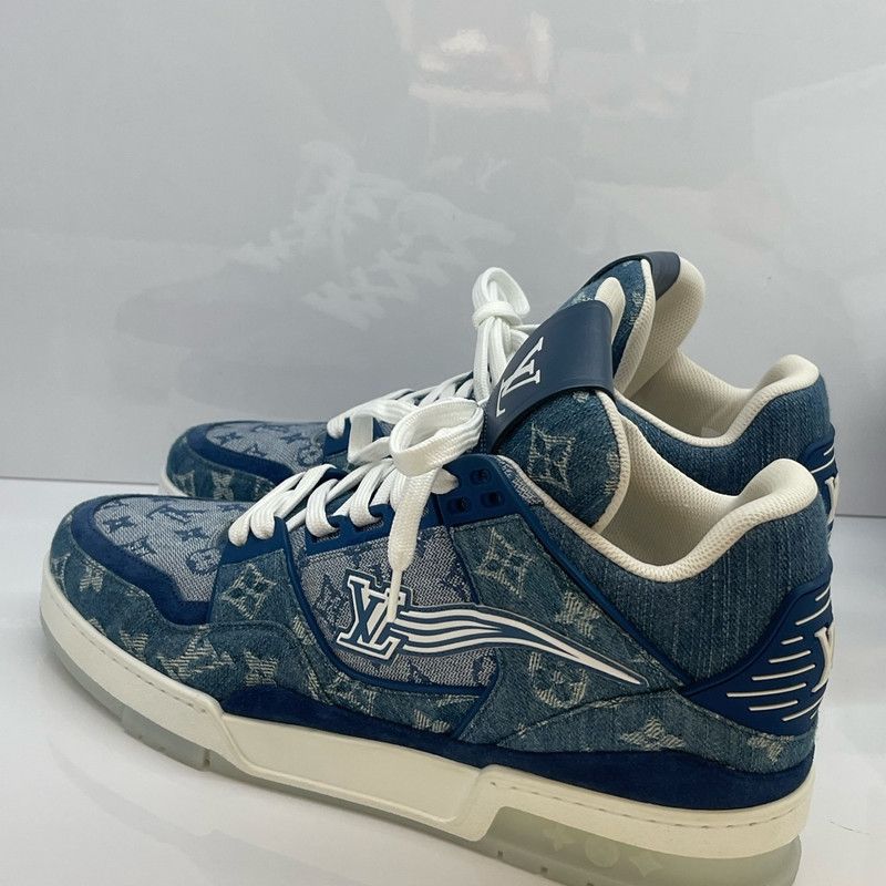 Louis Vuitton Louis Vuitton Vintage Denim Trainer Sneakers for Men 0079 Size US 8.5 / EU 41-42 - 3 Thumbnail