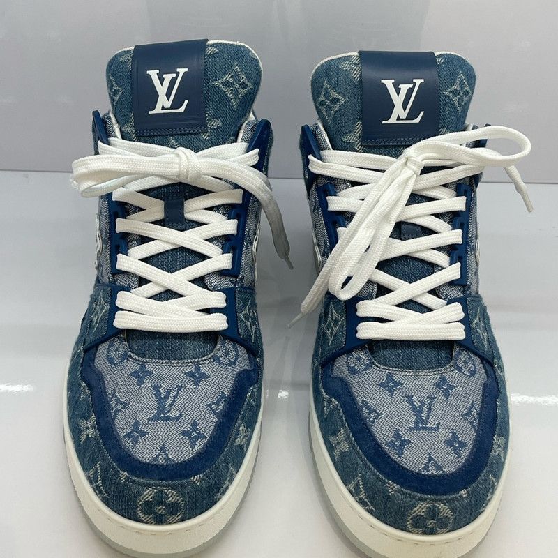 Louis Vuitton Louis Vuitton Vintage Denim Trainer Sneakers for Men 0079 Size US 8.5 / EU 41-42 - 2 Thumbnail