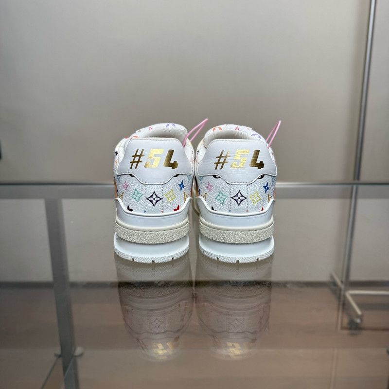 Louis Vuitton Takashi Murakami x Louis Vuitton White Trainer Sneakers 0079 Size US 8 / EU 41 - 4 Thumbnail