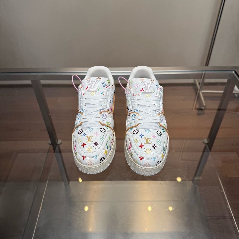 Louis Vuitton Takashi Murakami x Louis Vuitton White Trainer Sneakers 0079 Size US 8 / EU 41 - 2 Thumbnail