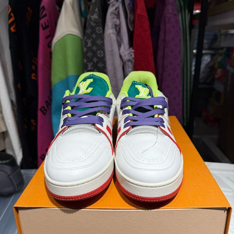 Louis Vuitton Louis Vuitton Trainer Upcycling Green Casual Sneakers 0079 Size US 10.5 / EU 43-44 - 2 Thumbnail