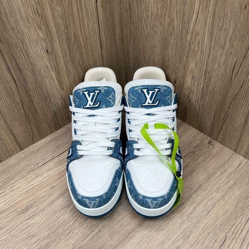 Louis Vuitton Louis Vuitton Leather Low-Top Trainer Sneakers 0079 Size US 7.5 / EU 40-41 - 2 Thumbnail