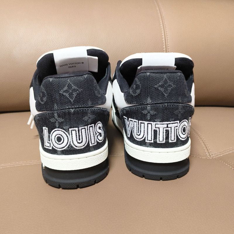 Louis Vuitton Louis Vuitton Black and White Casual Sneakers 0079 Size US 9.5 / EU 42-43 - 3 Thumbnail