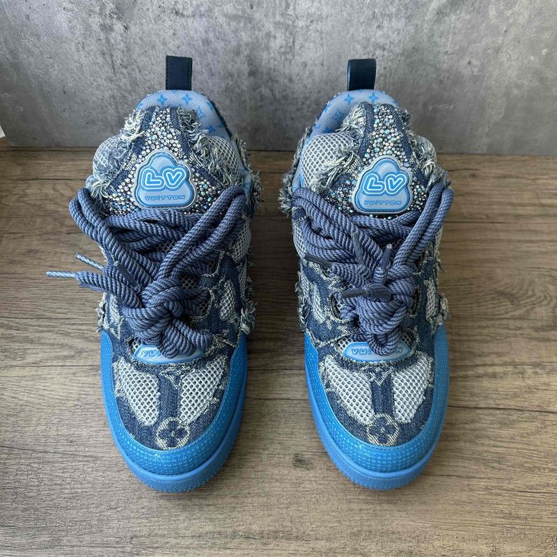 Louis Vuitton Louis Vuitton Skate Fashion Sneakers in Gray-Blue 0079 Size US 8.5 / EU 41-42 - 2 Thumbnail