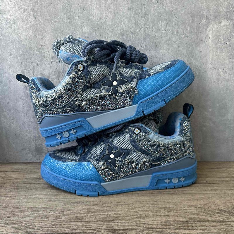 Louis Vuitton Louis Vuitton Skate Fashion Sneakers in Gray-Blue 0079 Size US 8.5 / EU 41-42 - 6 Thumbnail