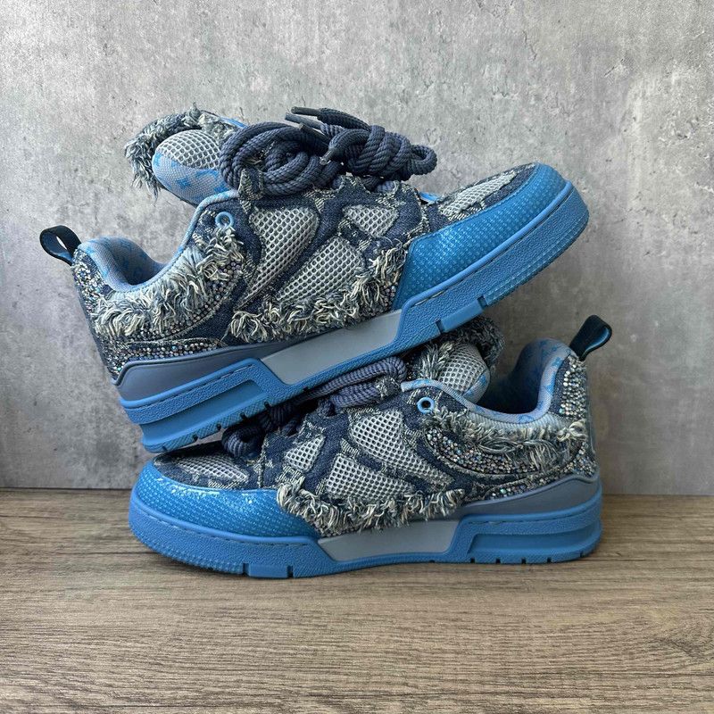 Louis Vuitton Louis Vuitton Skate Fashion Sneakers in Gray-Blue 0079 Size US 8.5 / EU 41-42 - 7 Thumbnail