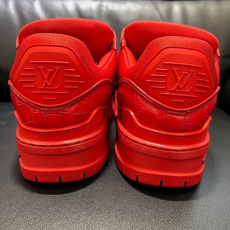 Louis Vuitton Louis Vuitton Trainer Maxi Red Crocodile Sneakers 0079 Size US 8 / EU 41 - 5 Thumbnail