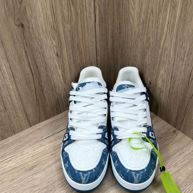 Louis Vuitton Louis Vuitton Denim Trainer Low-Top Sneakers 0079 Size US 11 / EU 44 - 3 Thumbnail