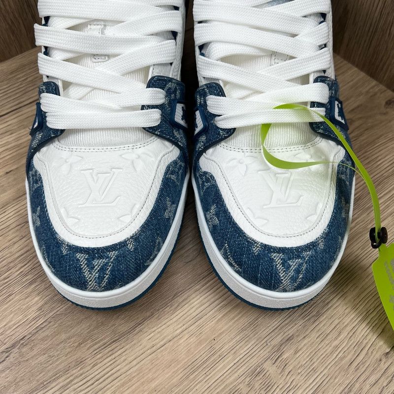 Louis Vuitton Louis Vuitton Denim Trainer Low-Top Sneakers 0079 Size US 11 / EU 44 - 4 Thumbnail