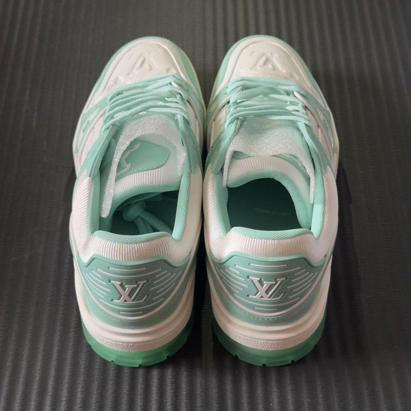 Louis Vuitton Louis Vuitton Tiffany Green Low-Top Sneakers 0079 Size US 8.5 / EU 41-42 - 3 Thumbnail