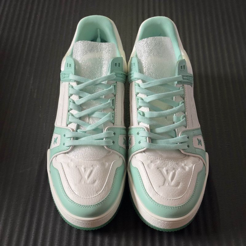 Louis Vuitton Louis Vuitton Tiffany Green Low-Top Sneakers 0079 Size US 8.5 / EU 41-42 - 2 Thumbnail