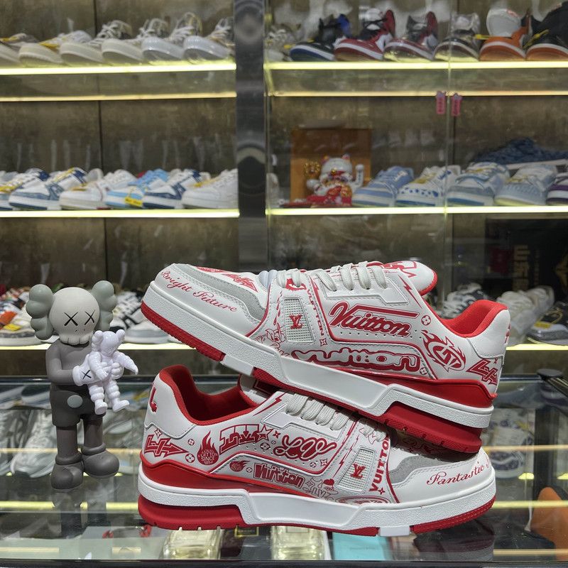 Louis Vuitton Louis Vuitton Leather Low-Top Trainer Sneakers 0079 Size US 8 / EU 41 - 8 Thumbnail