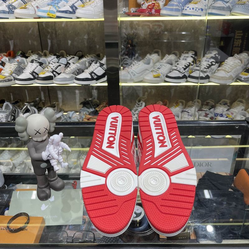 Louis Vuitton Louis Vuitton Leather Low-Top Trainer Sneakers 0079 Size US 8 / EU 41 - 4 Thumbnail