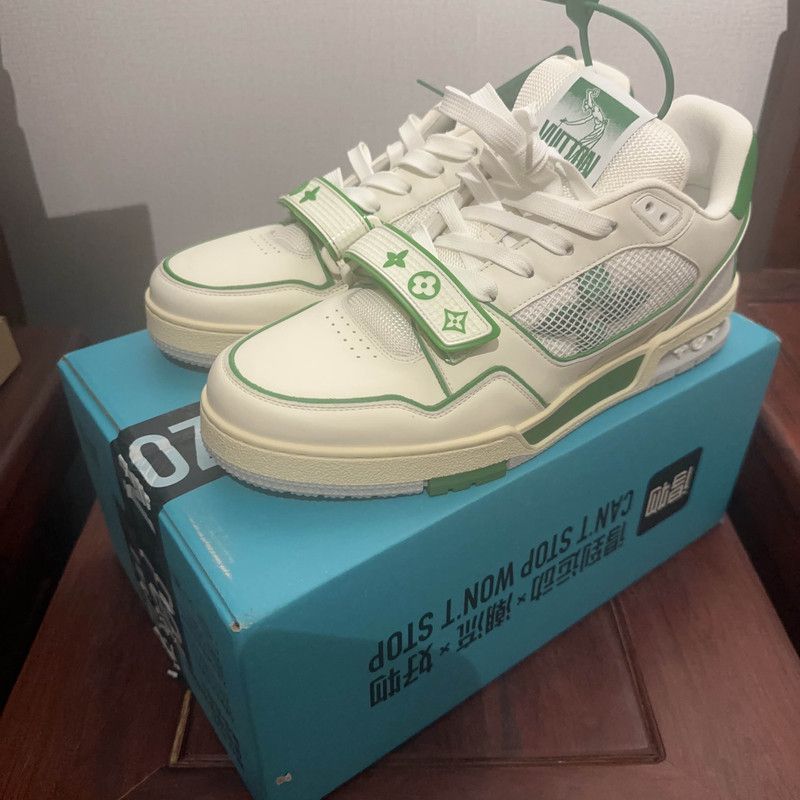 Louis Vuitton Louis Vuitton Classic Green Trainer Sneakers 0079 Size US 8.5 / EU 41-42 - 6 Thumbnail