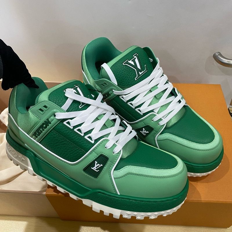Louis Vuitton Louis Vuitton Trainer Maxi Green Low-Top Sneakers 0079 Size US 9.5 / EU 42-43 - 8 Thumbnail