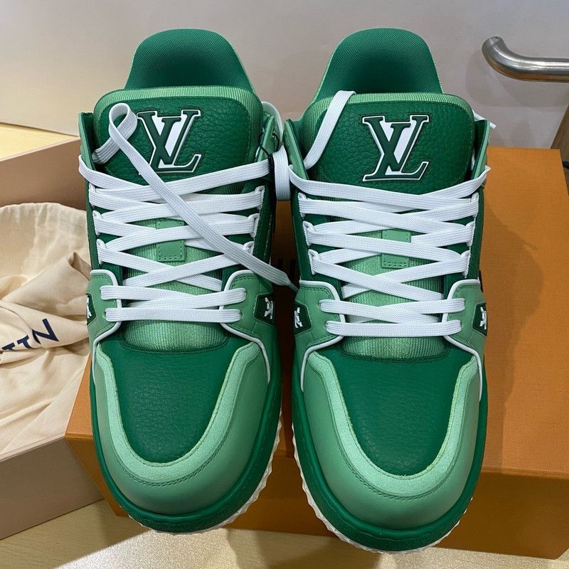 Louis Vuitton Louis Vuitton Trainer Maxi Green Low-Top Sneakers 0079 Size US 9.5 / EU 42-43 - 2 Thumbnail