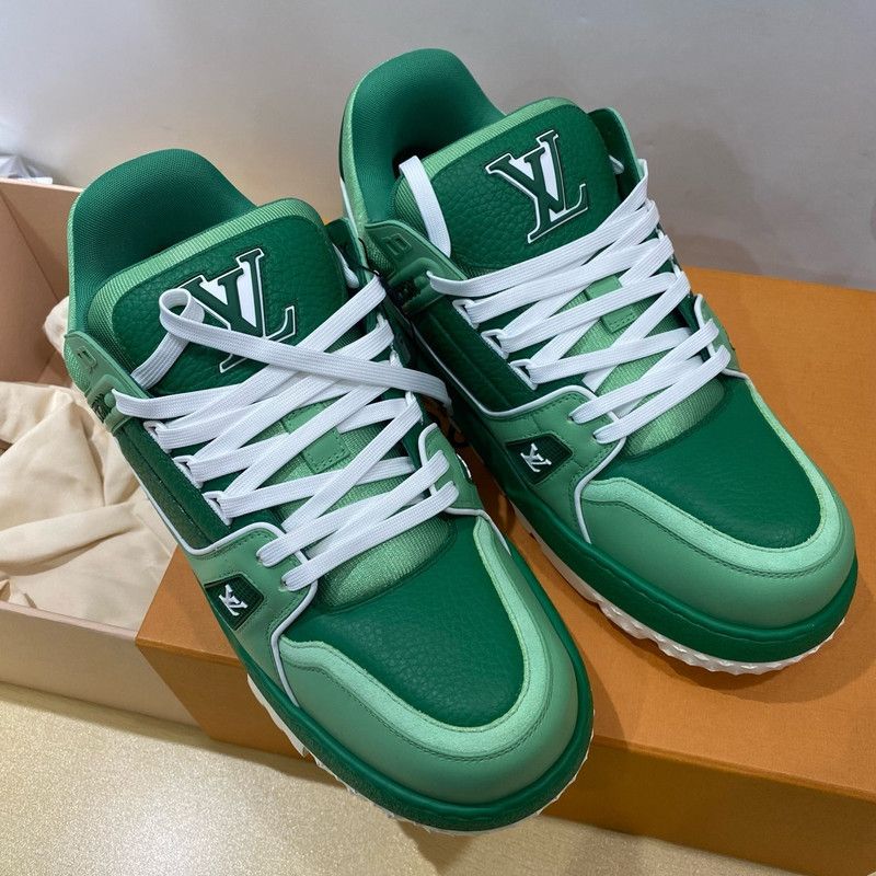 Louis Vuitton Louis Vuitton Trainer Maxi Green Low-Top Sneakers 0079 Size US 9.5 / EU 42-43 - 7 Thumbnail