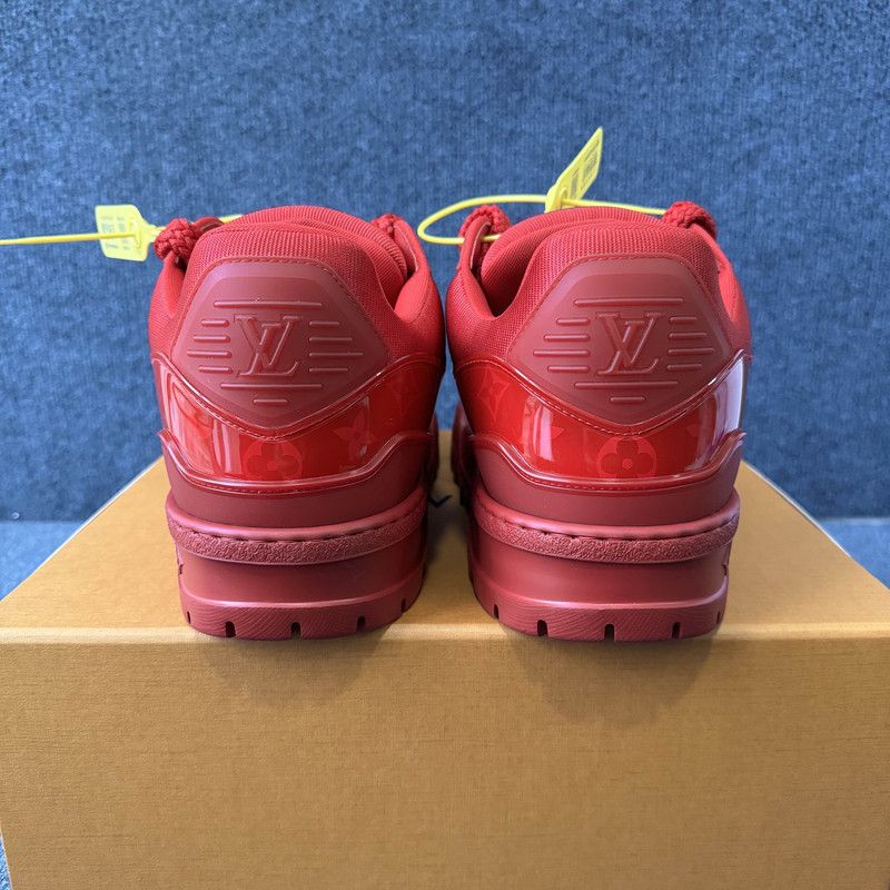 Louis Vuitton Louis Vuitton Red Trainer Maxi Sneakers for Men 0079 Size US 11 / EU 44 - 3 Thumbnail