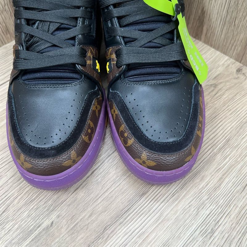 Louis Vuitton Louis Vuitton Trainer Casual Sneakers in Purple and Black 0079 Size US 8.5 / EU 41-42 - 3 Thumbnail