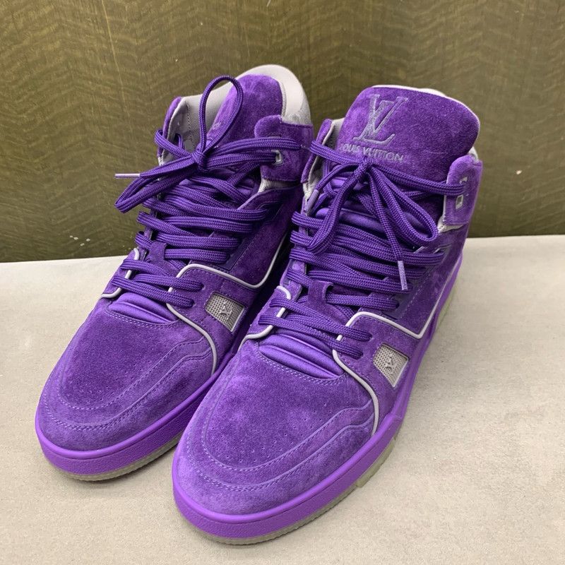 Louis Vuitton Louis Vuitton Purple High-Top Trainer Sneakers 0079 Size US 7 / EU 40 - 6 Thumbnail