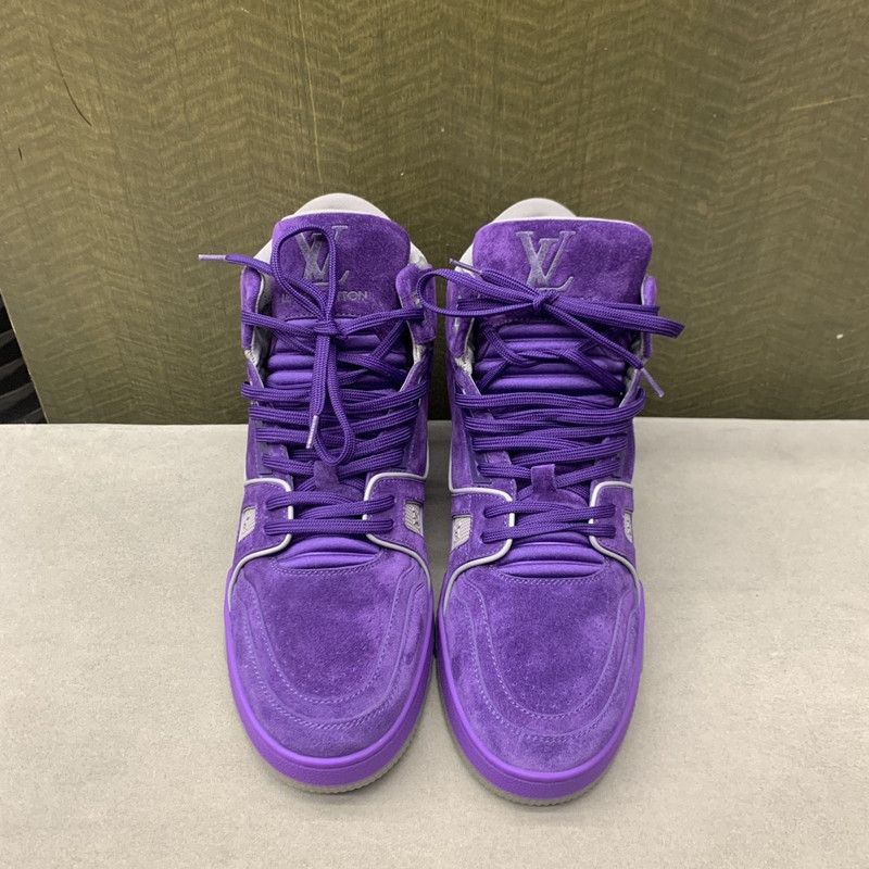 Louis Vuitton Louis Vuitton Purple High-Top Trainer Sneakers 0079 Size US 7 / EU 40 - 2 Thumbnail