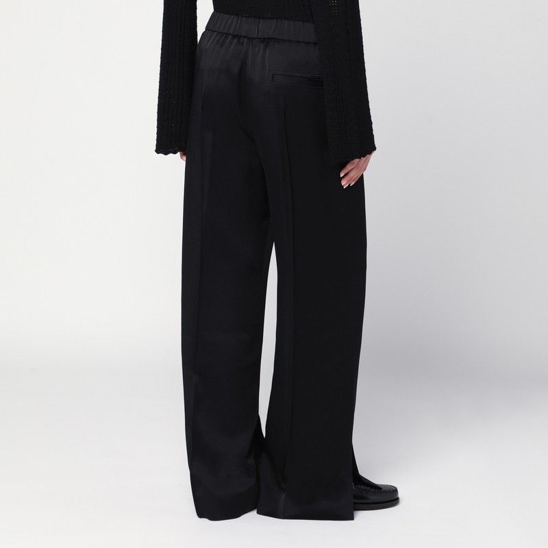Jil Sander Jil Sander Black Satin Palazzo Pants Size 27" / US 4 / IT 40 - 2 Thumbnail