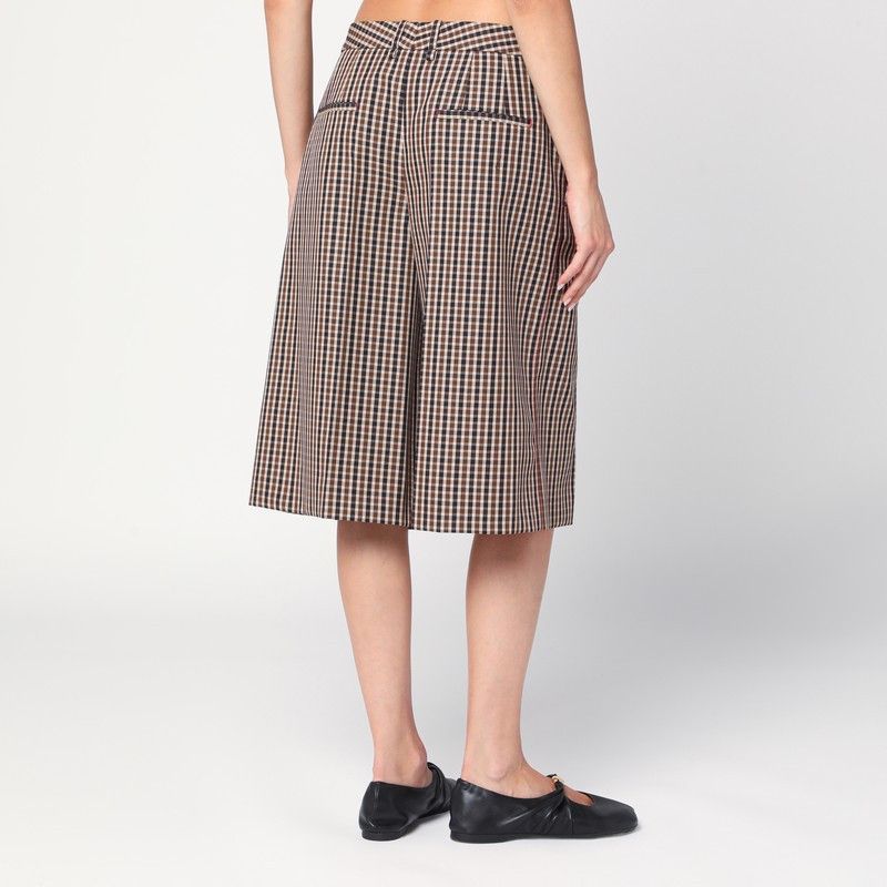 Jil Sander Jil Sander Brown Check Wool Bermuda Shorts Size 27" / US 4 / IT 40 - 2 Thumbnail