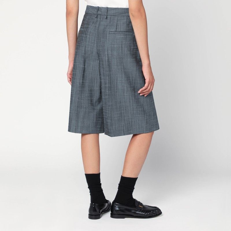 Jil Sander Jil Sander Bermuda In Lana Dark Sky Size 28" / US 6 / IT 42 - 2 Thumbnail