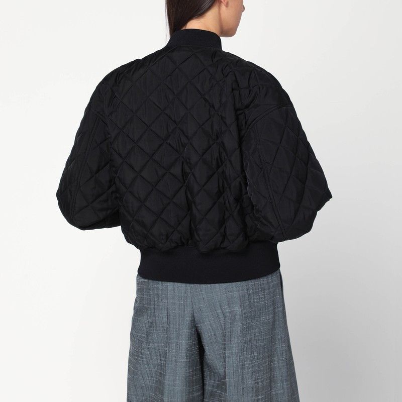 Jil Sander Jil Sander Quilted Black Bomber Size S / US 4 / IT 40 - 2 Thumbnail