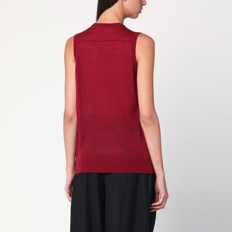 6397 6397 Bordeaux Semi-Sheer Tank Top Size M / US 6-8 / IT 42-44 - 2 Thumbnail