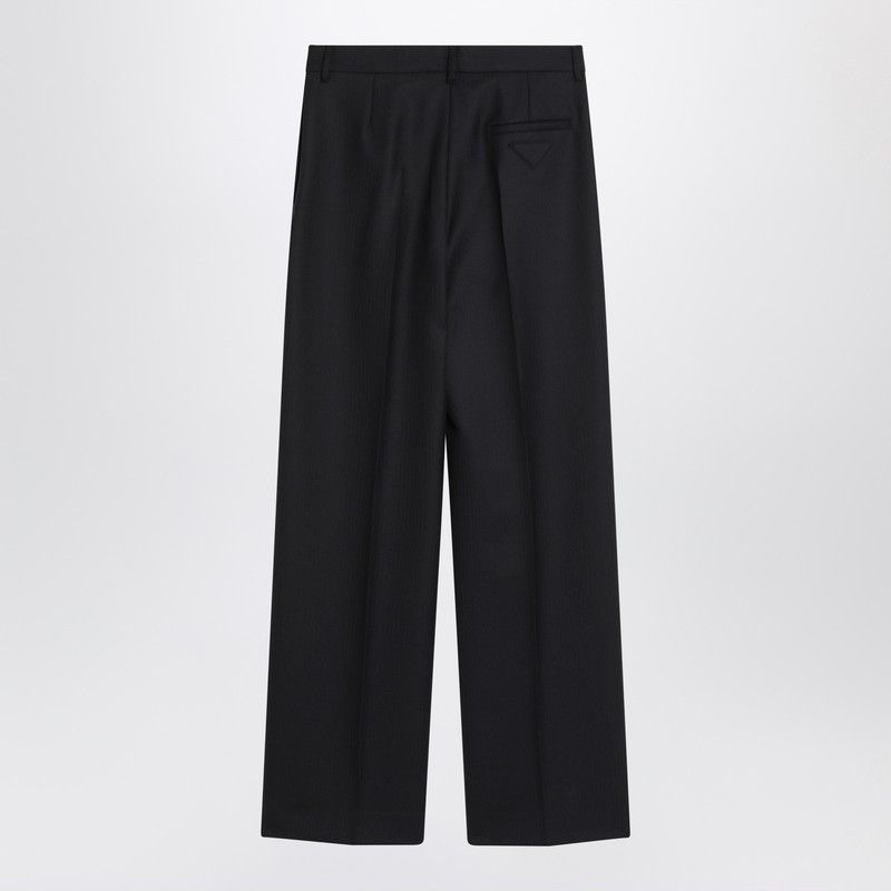 Prada Prada Blue Wool Wide Trousers Size 27" / US 4 / IT 40 - 2 Thumbnail