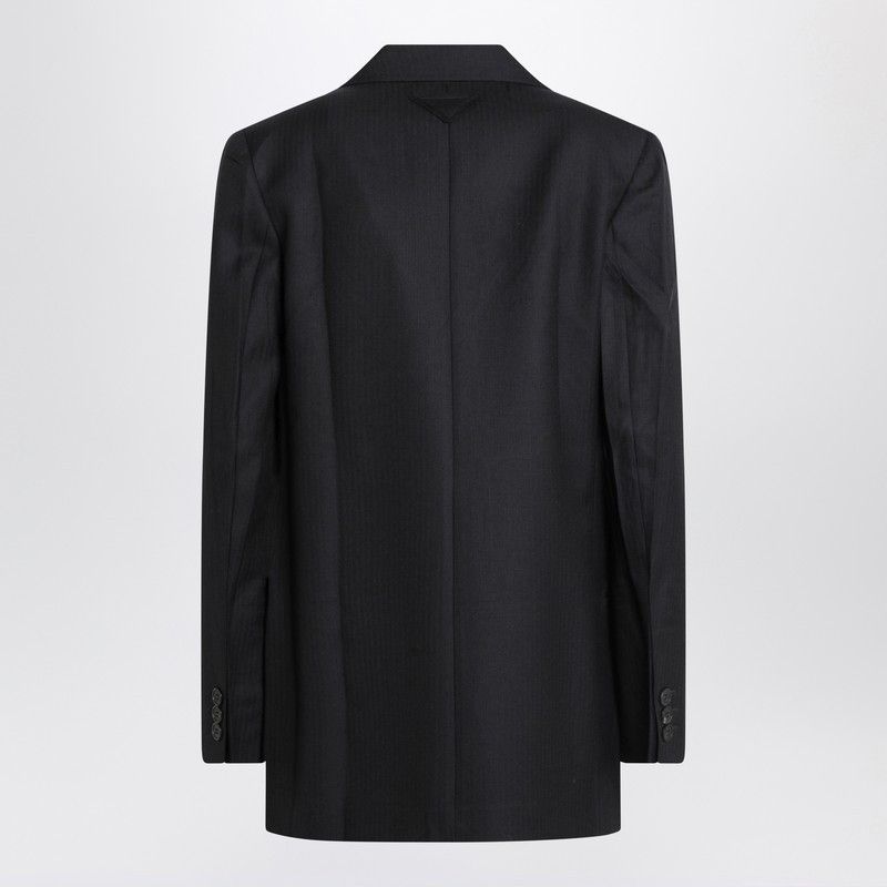 Prada Prada Blue Single-Breasted Jacket In Wool Size M / US 6-8 / IT 42-44 - 2 Thumbnail