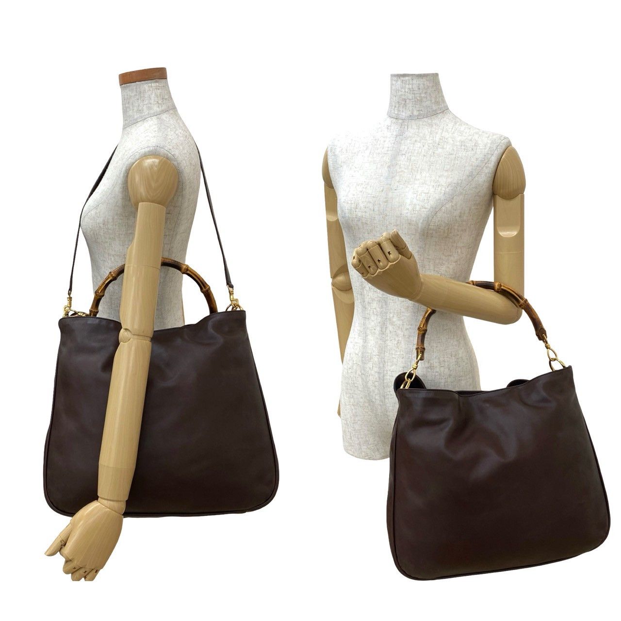 Gucci Gucci Gucci Bamboo Leather 2way Handbag Leather Shoulder Bag Size ONE SIZE - 3 Thumbnail