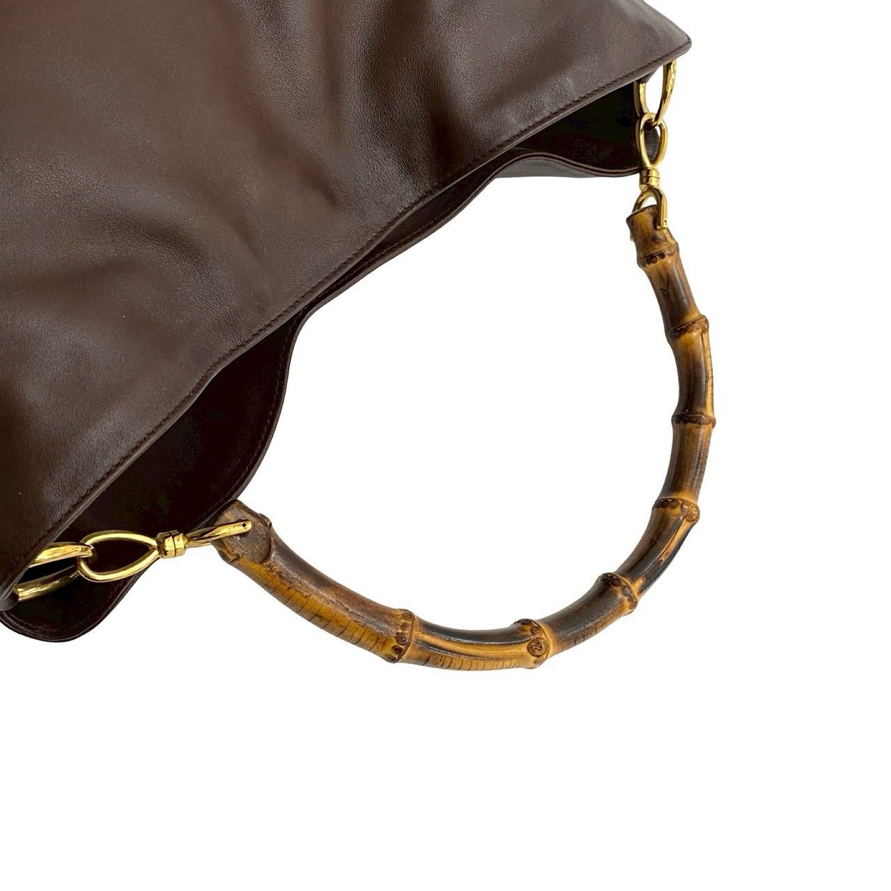 Gucci Gucci Gucci Bamboo Leather 2way Handbag Leather Shoulder Bag Size ONE SIZE - 5 Thumbnail