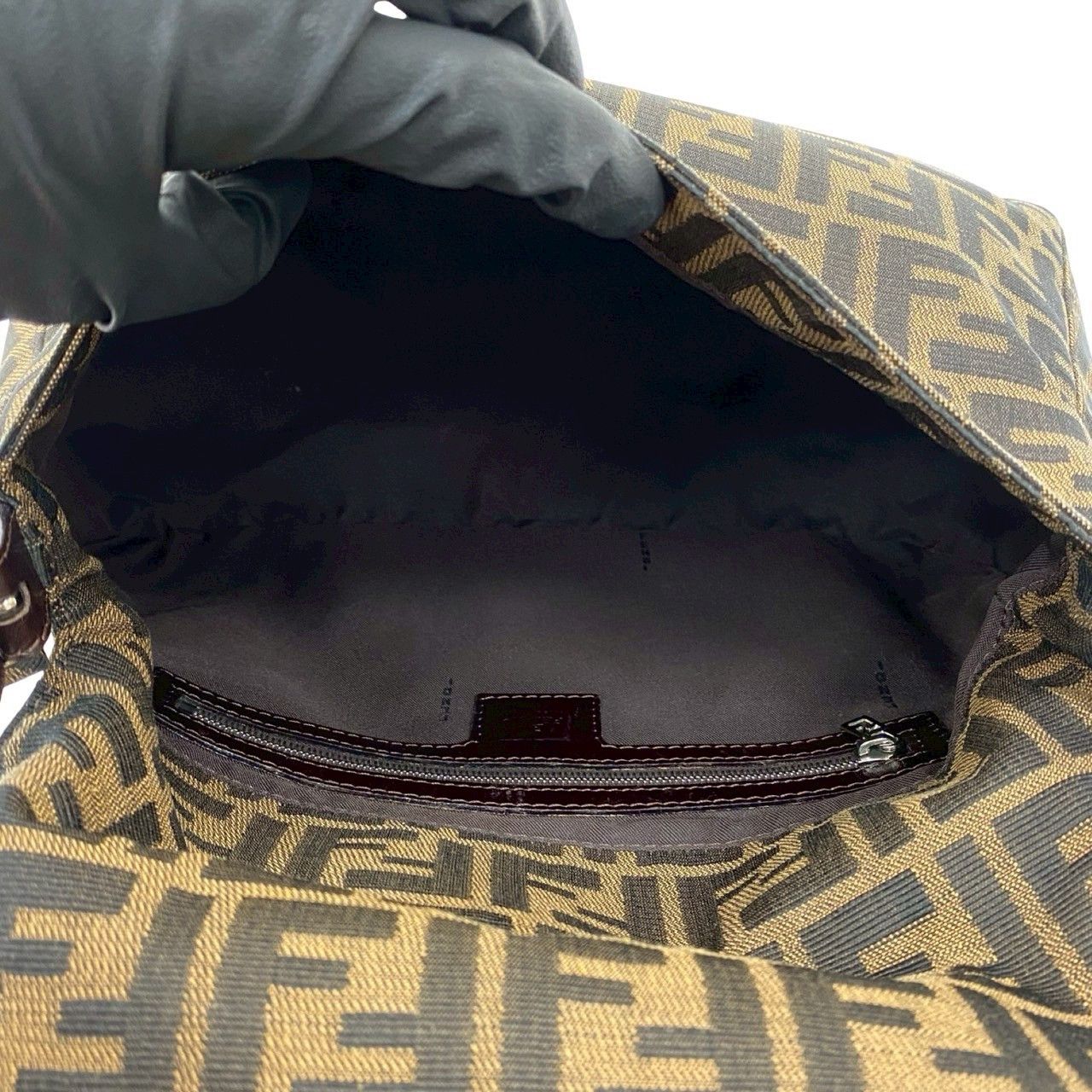 Fendi Fendi Fendi Mamma Baguette Canvas Leather Shoulder Bag Leather Shoulder Bag Size ONE SIZE - 10 Thumbnail