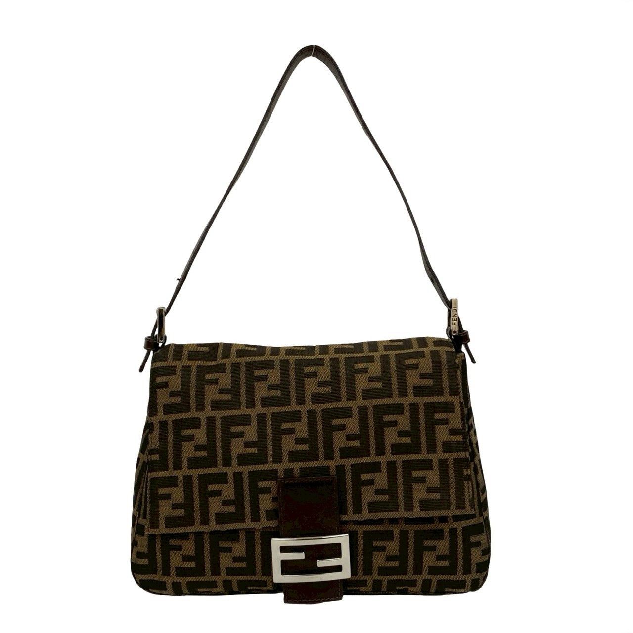 Fendi Fendi Fendi Mamma Baguette Canvas Leather Shoulder Bag Leather Shoulder Bag Size ONE SIZE - 2 Thumbnail