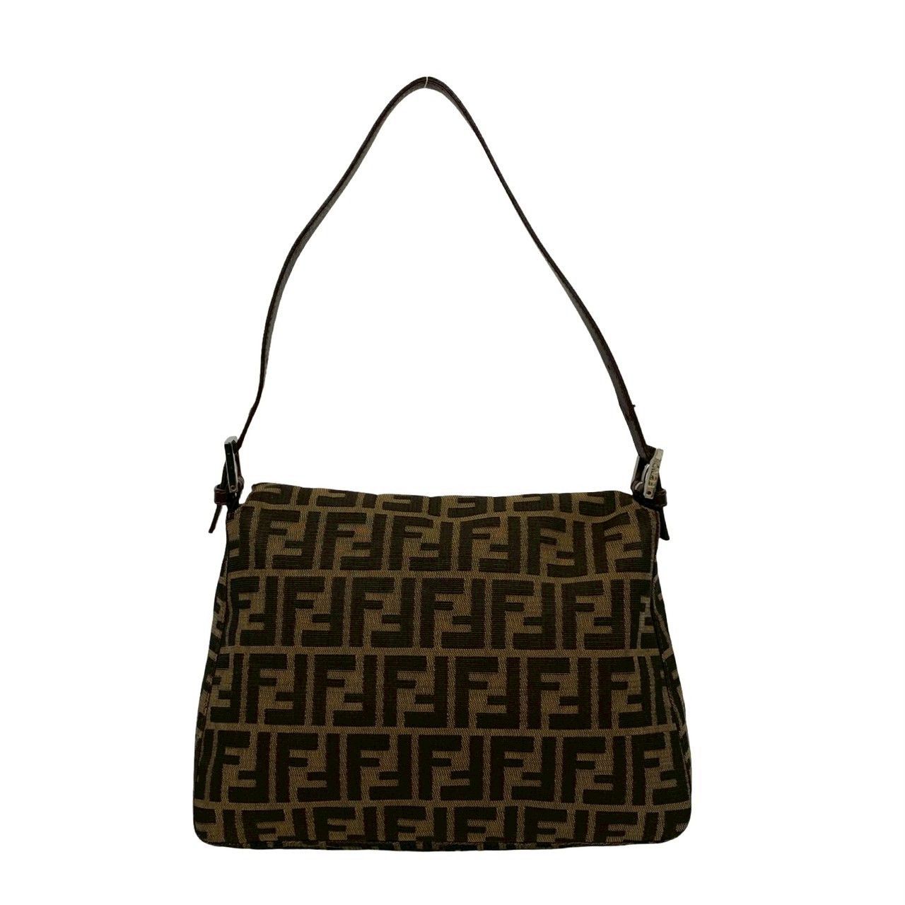 Fendi Fendi Fendi Mamma Baguette Canvas Leather Shoulder Bag Leather Shoulder Bag Size ONE SIZE - 4 Thumbnail