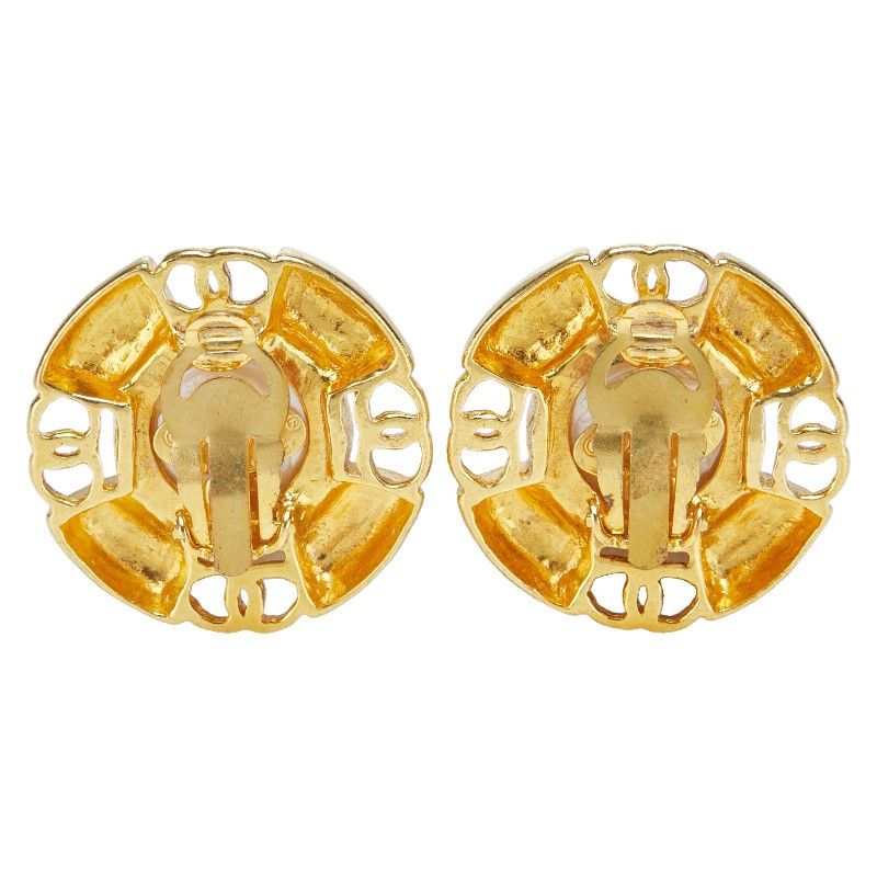 Chanel Chanel Chanel Coco Mark Round Earrings Metal Earrings Size ONE SIZE - 3 Thumbnail