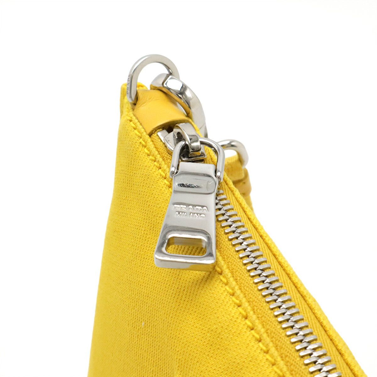 Prada Prada Prada Embossed Logo Canvas Leather 2way Clutch Bag Canvas Clutch Bag DUTY FREE for USA Size ONE SIZE - 4 Thumbnail