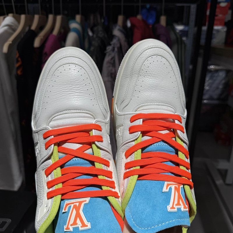 Louis Vuitton Louis Vuitton Trainer Upcycled Fashion Sneakers for Men 0079 Size US 12 / EU 45 - 6 Thumbnail