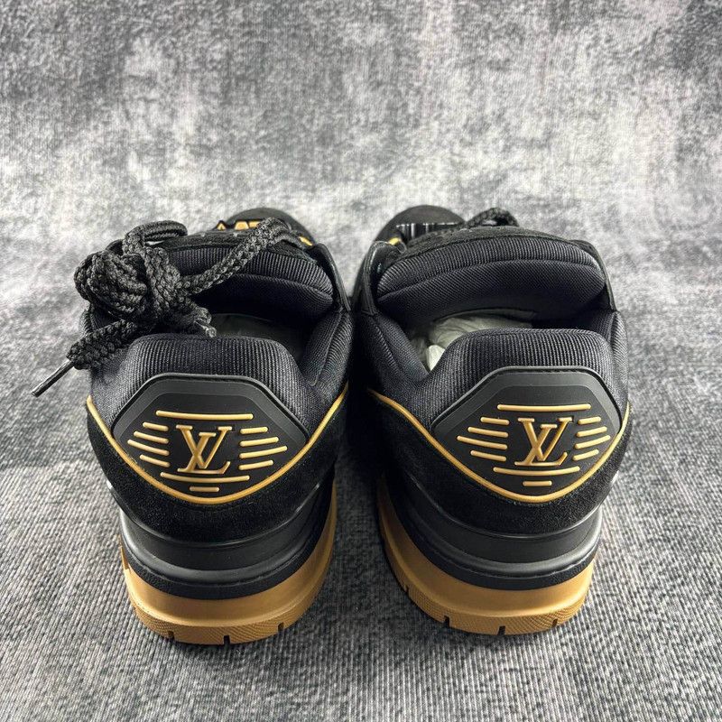 Louis Vuitton Louis Vuitton Trainer Maxi Black Low-Top Sneakers 0079 Size US 10.5 / EU 43-44 - 3 Thumbnail
