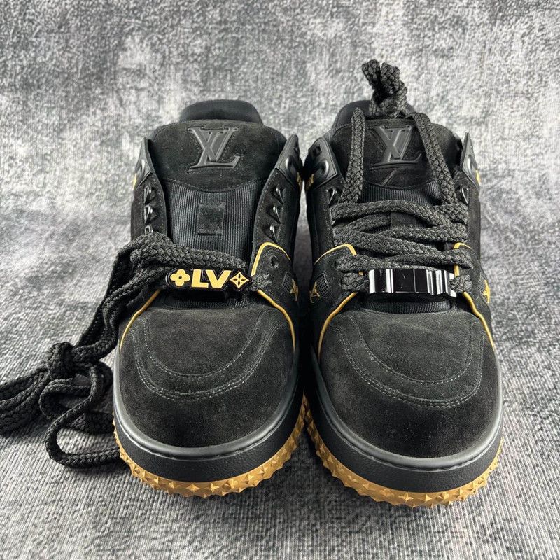 Louis Vuitton Louis Vuitton Trainer Maxi Black Low-Top Sneakers 0079 Size US 10.5 / EU 43-44 - 2 Thumbnail