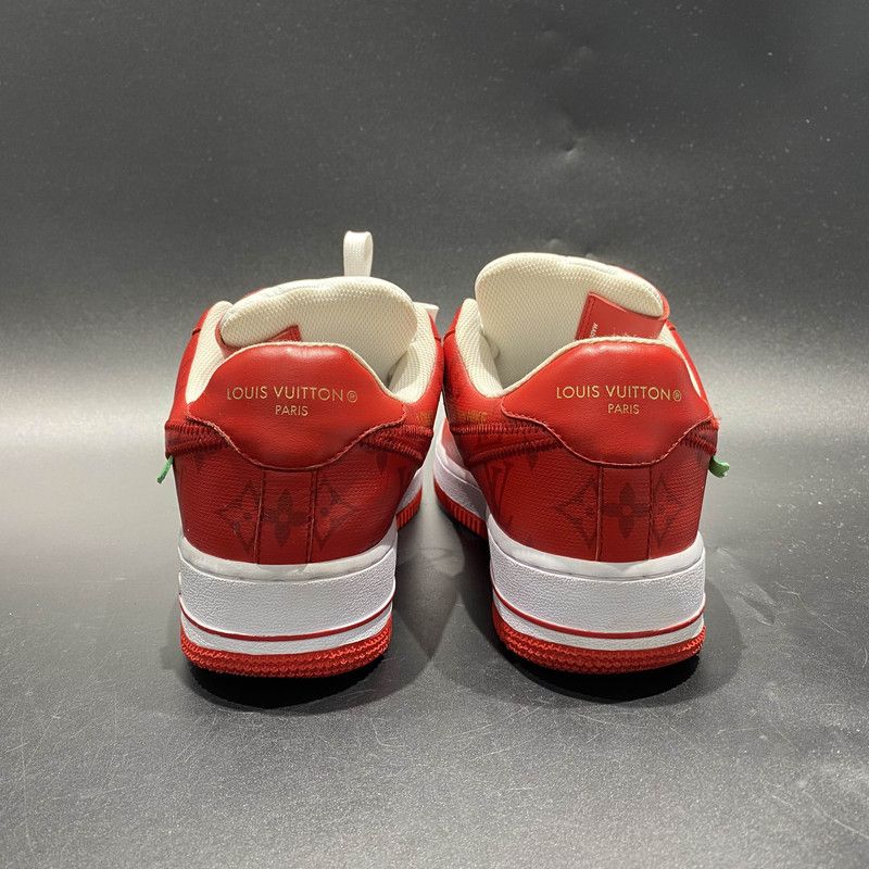 Louis Vuitton Nike x Louis Vuitton Red Air Force 1 Sneakers 0079 Size US 7.5 / EU 40-41 - 3 Thumbnail