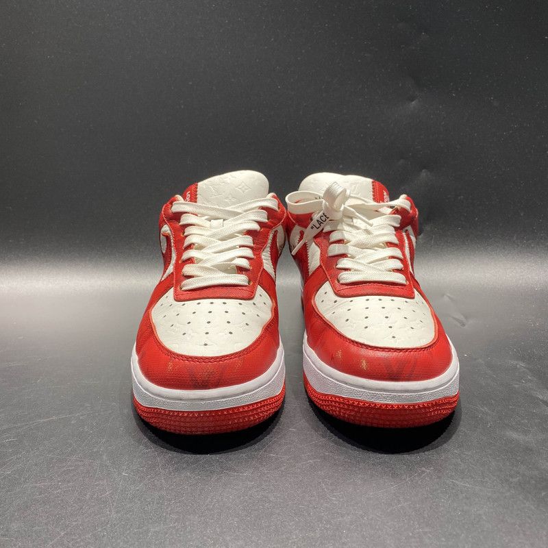 Louis Vuitton Nike x Louis Vuitton Red Air Force 1 Sneakers 0079 Size US 7.5 / EU 40-41 - 2 Thumbnail