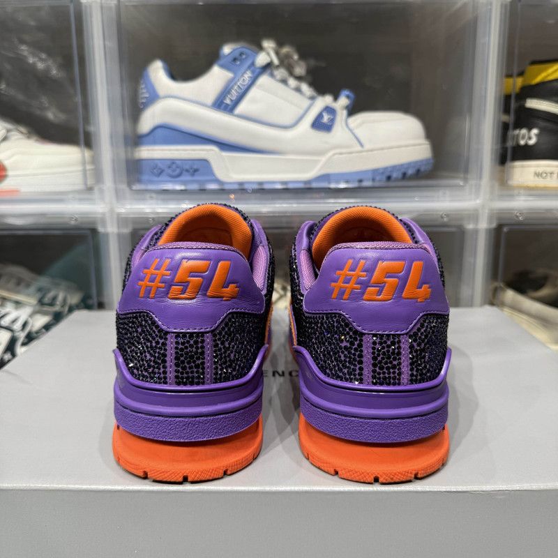 Louis Vuitton Louis Vuitton Stylish Low-Top Sneakers in Purple Orange 0079 Size US 8 / EU 41 - 3 Thumbnail