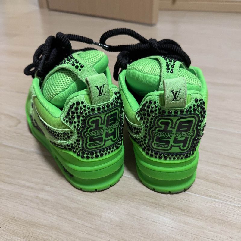 Louis Vuitton Louis Vuitton Green Skate Low-Top Sneakers 0079 Size US 6.5 / EU 39-40 - 3 Thumbnail